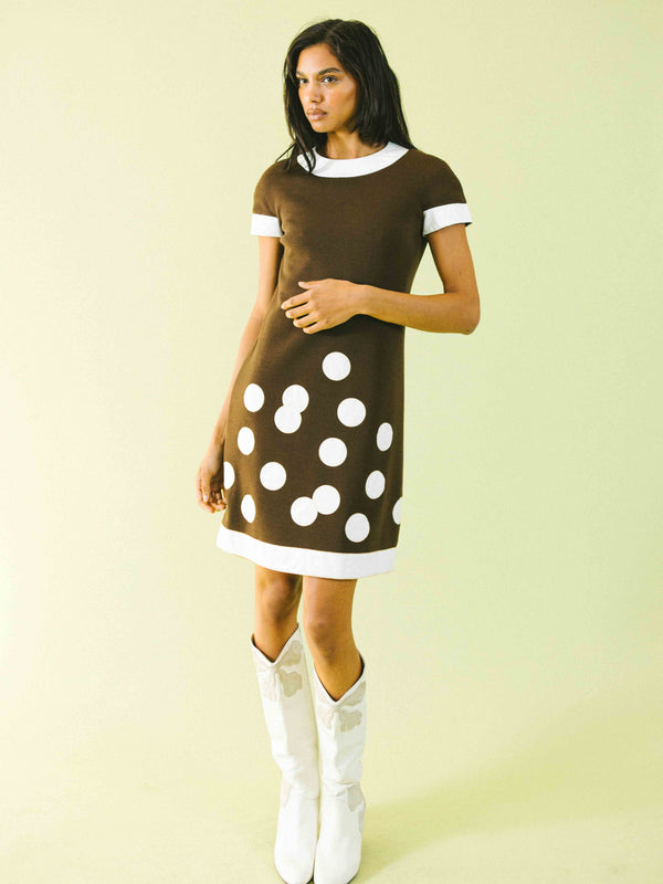 1960s Pierre Cardin Vinyl Dot Dress Dress arcadeshops.com