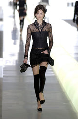 2003 Chanel Quilted Leather and Net Skirt Suit Suit arcadeshops.com