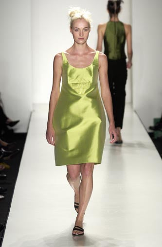 2004 Yeohlee Chartreuse Rhinestone Embellished Bubble Dress Dress arcadeshops.com