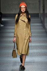 2015 Gucci Pleat Back Trench Coat