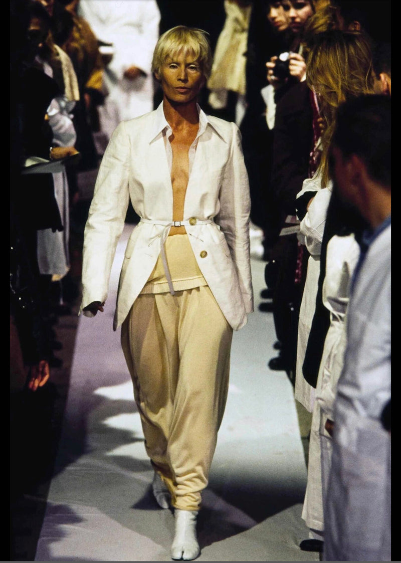 1990s Maison Martin Margiela White Leather Tabi Boots, 40 Accessory arcadeshops.com