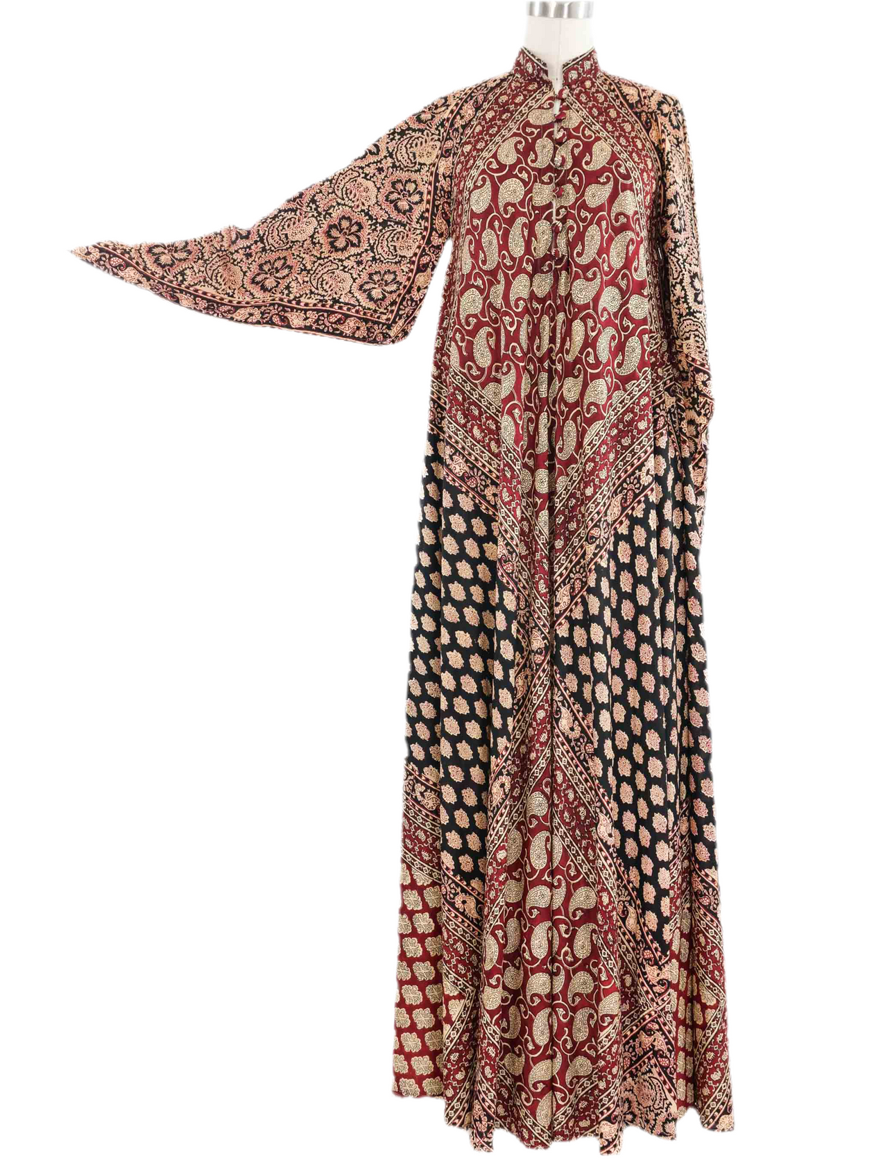 Adini Paisley Block Printed Caftan Dress