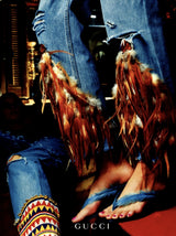1999 Gucci Feathered Sandal, 8 Accessory arcadeshops.com
