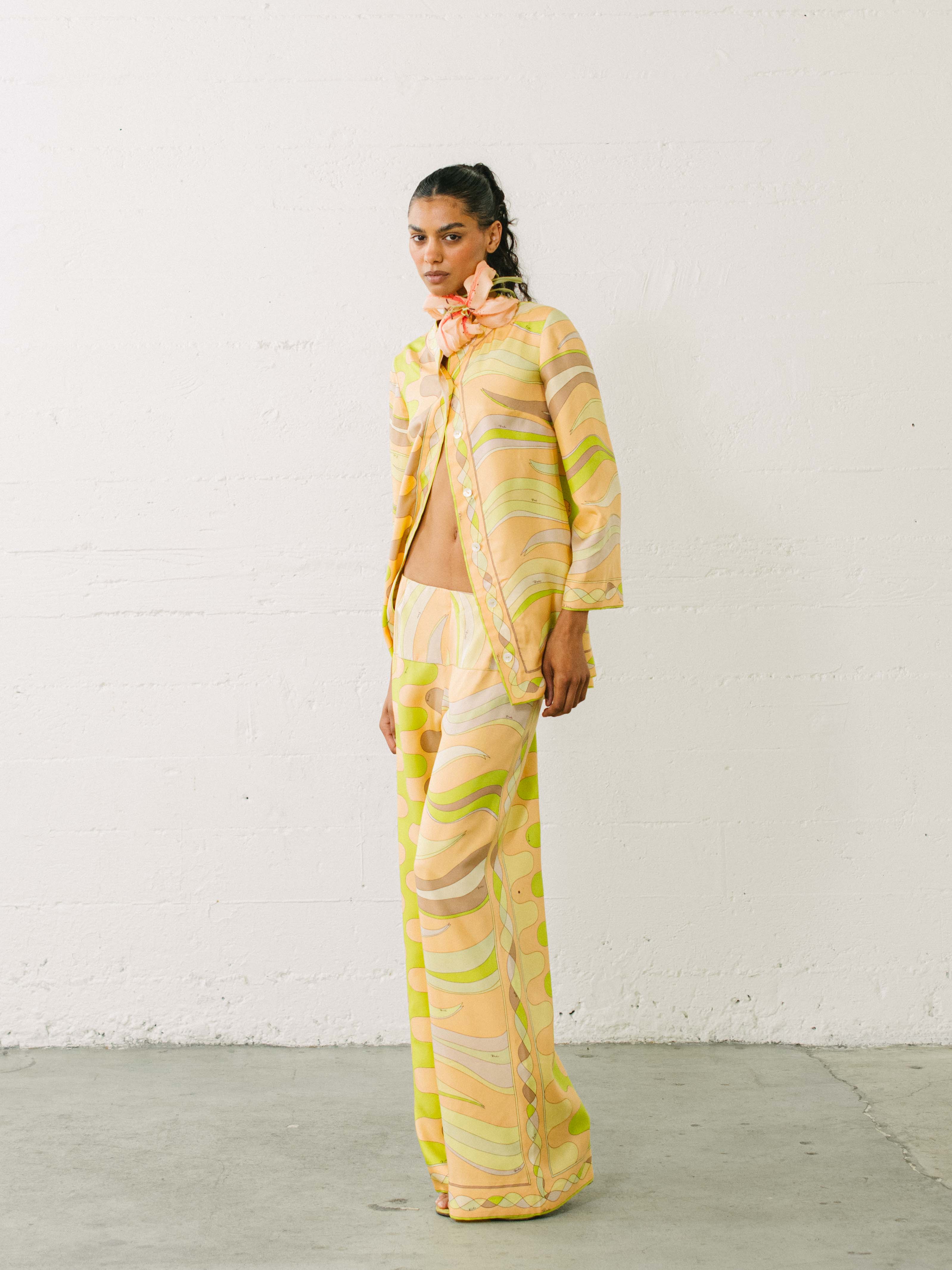 Emilio Pucci Pastel Printed Trouser Ensemble