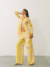 Emilio Pucci Pastel Printed Trouser Ensemble Suit arcadeshops.com