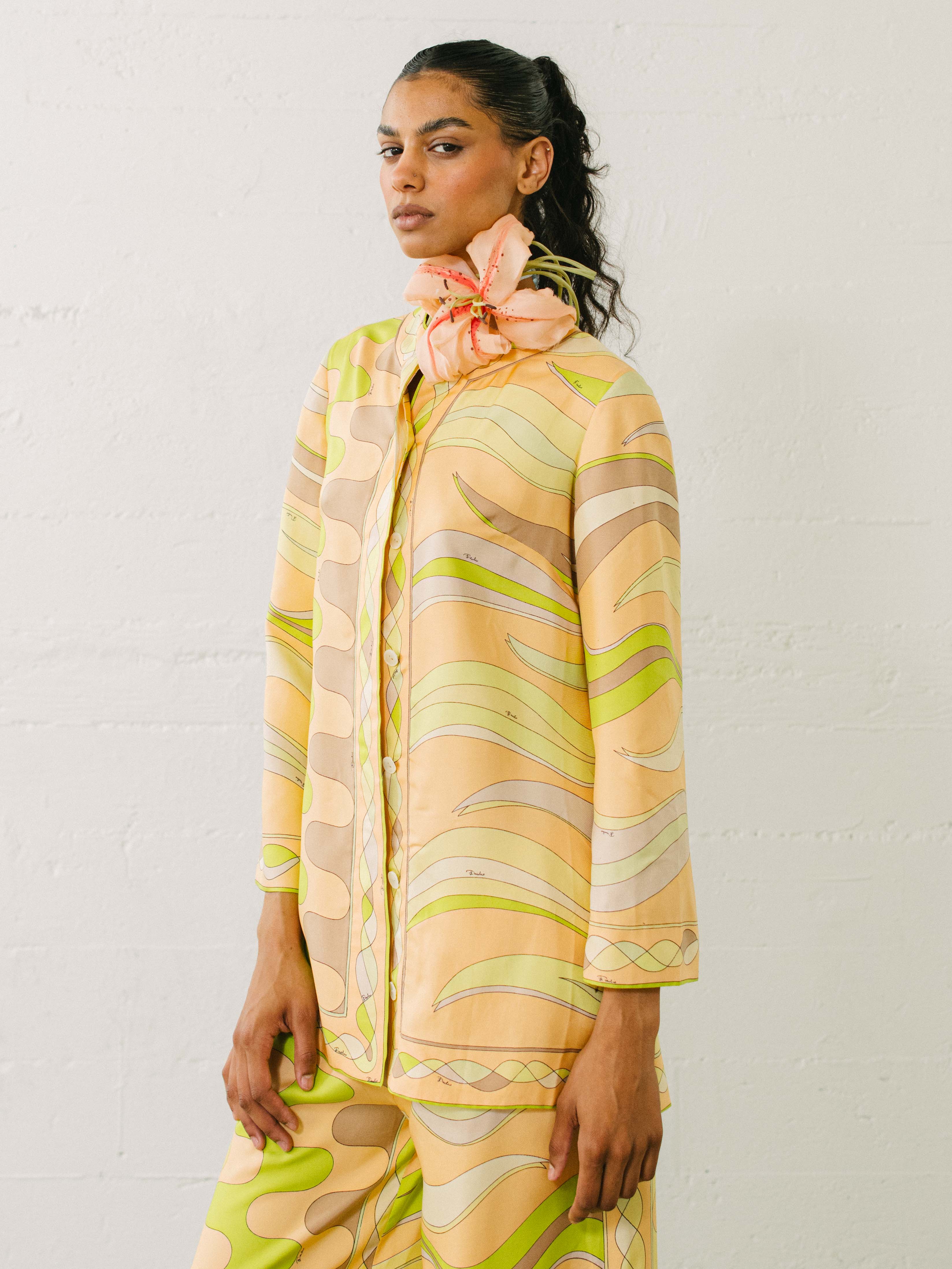 Emilio Pucci Pastel Printed Trouser Ensemble