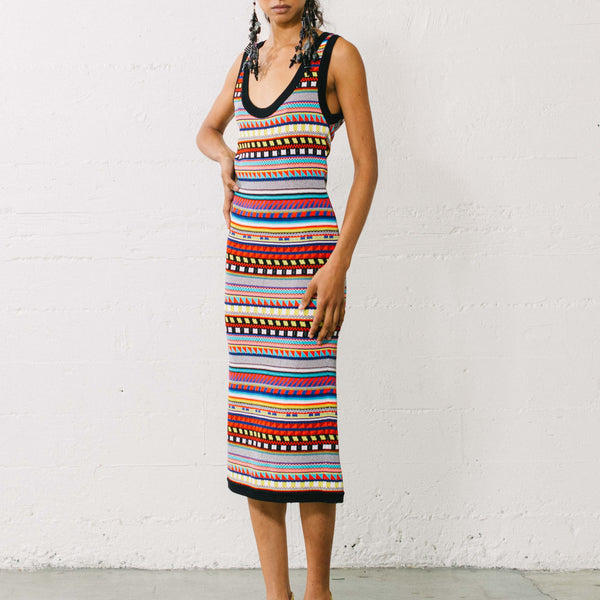 Emilio Pucci Multicolor Knit Tank Dress