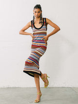 Emilio Pucci Multicolor Knit Tank Dress Dress arcadeshops.com