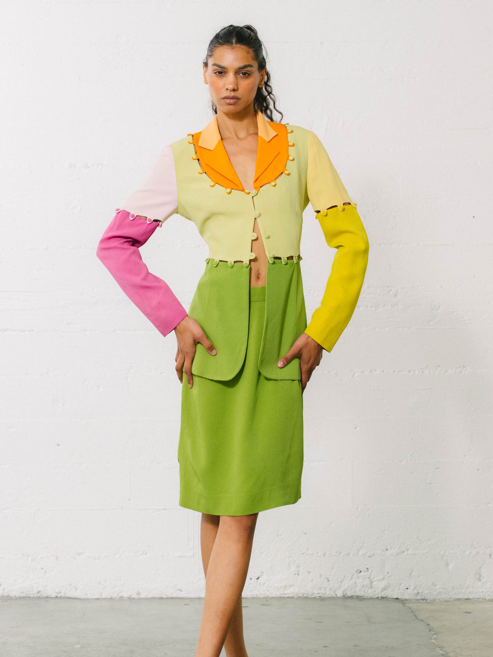 Moschino Color Block Puzzle Suit