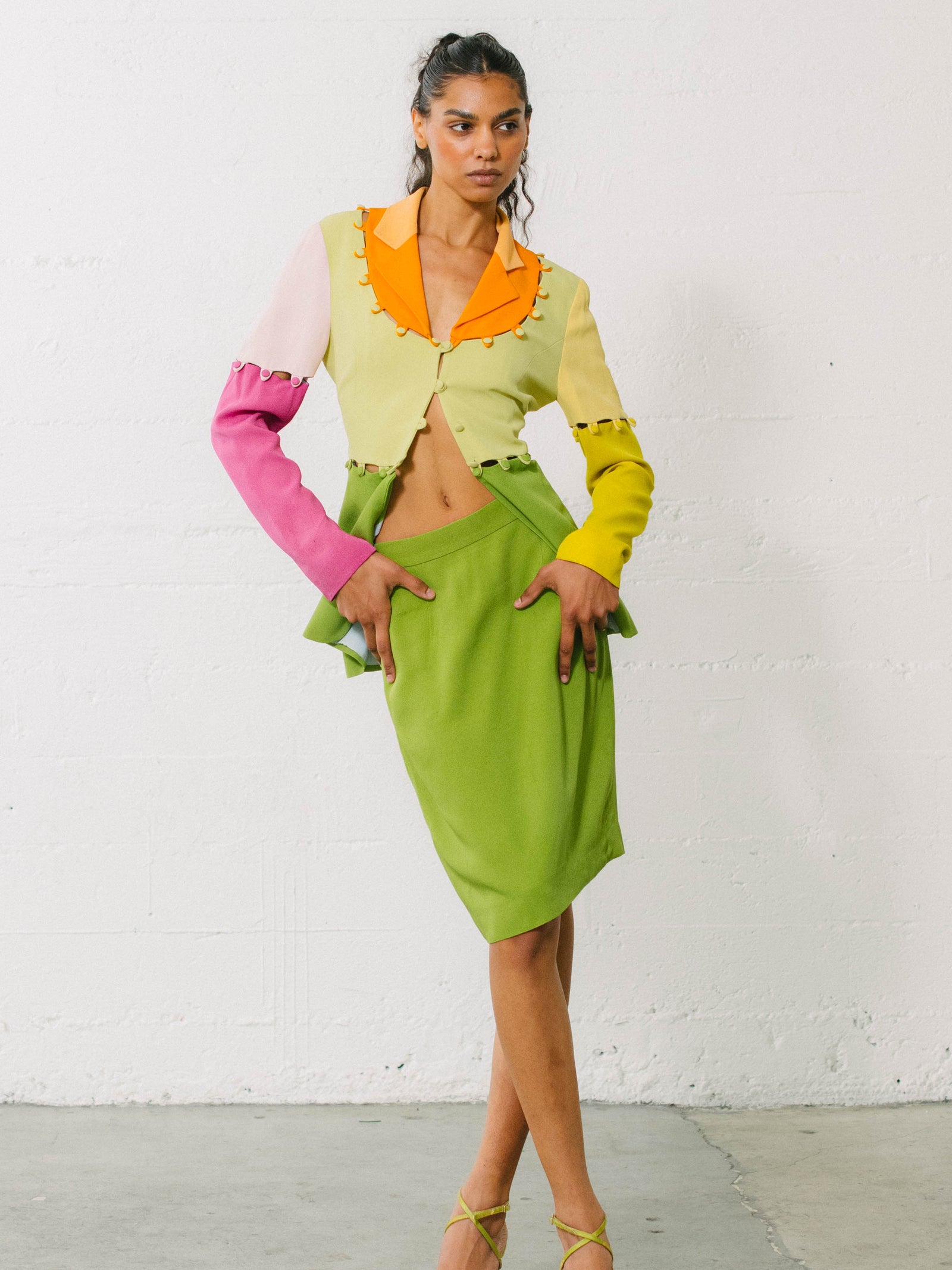 Moschino Color Block Puzzle Suit