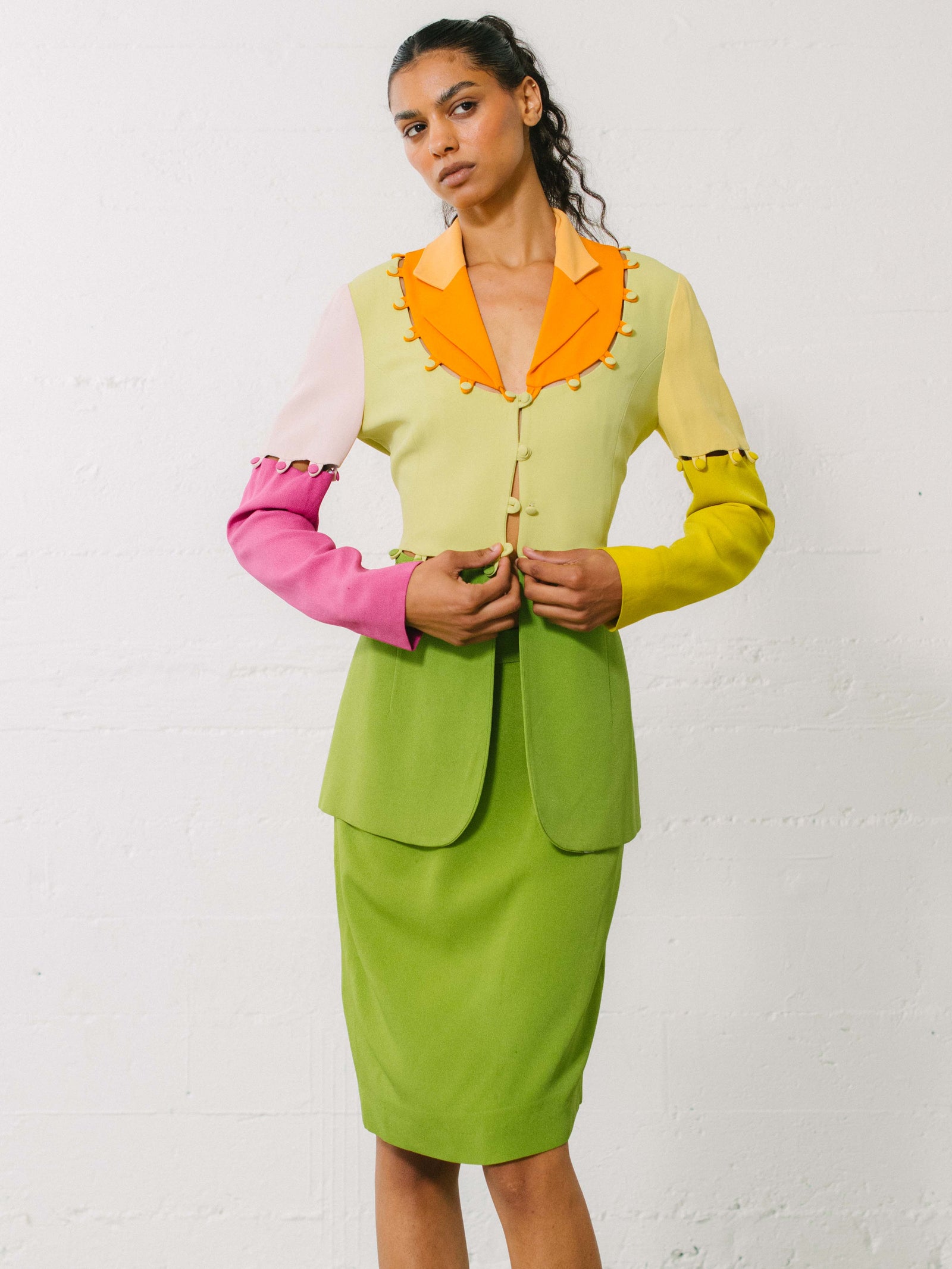 Moschino Color Block Puzzle Suit