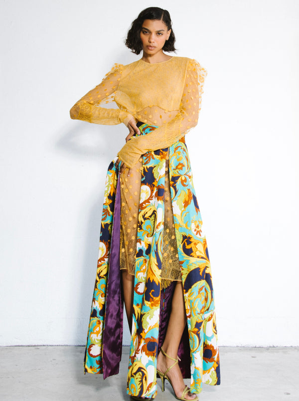 Nina Ricci Marigold Mesh Dress Dress arcadeshops.com