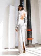 Givenchy Silver Sequin Gown Dress arcadeshops.com