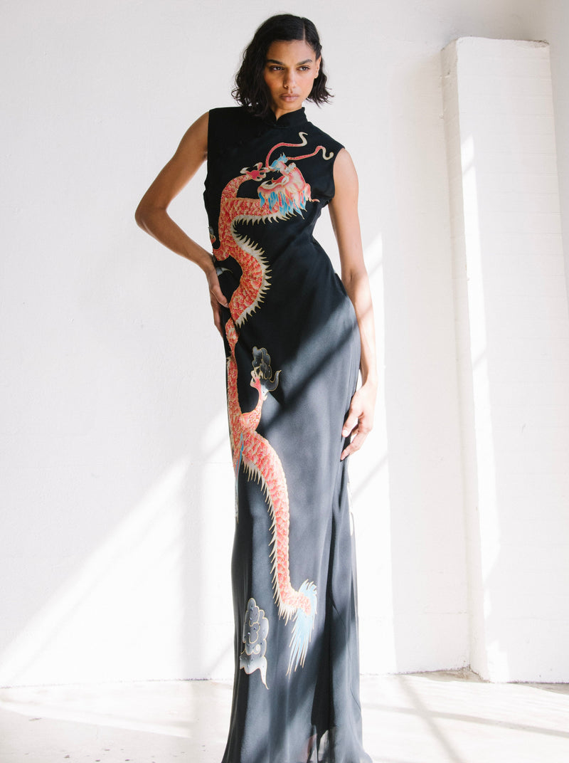 Sue Wong Cheongsam Dragon Dress Sue Wong Cheongsam Dragon Dress