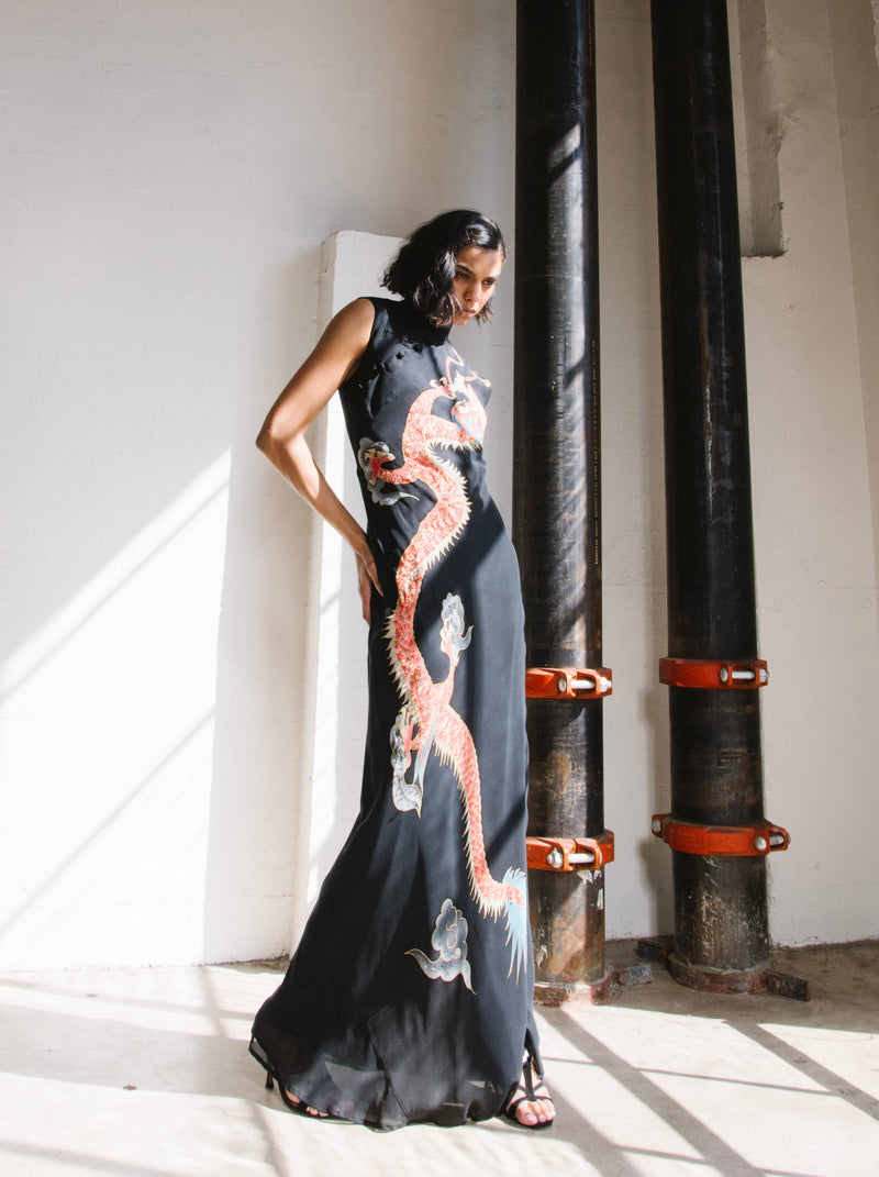 Sue Wong Cheongsam Dragon Dress Sue Wong Cheongsam Dragon Dress