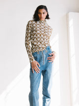 1980s High Waisted Studded Denim Bottom arcadeshops.com