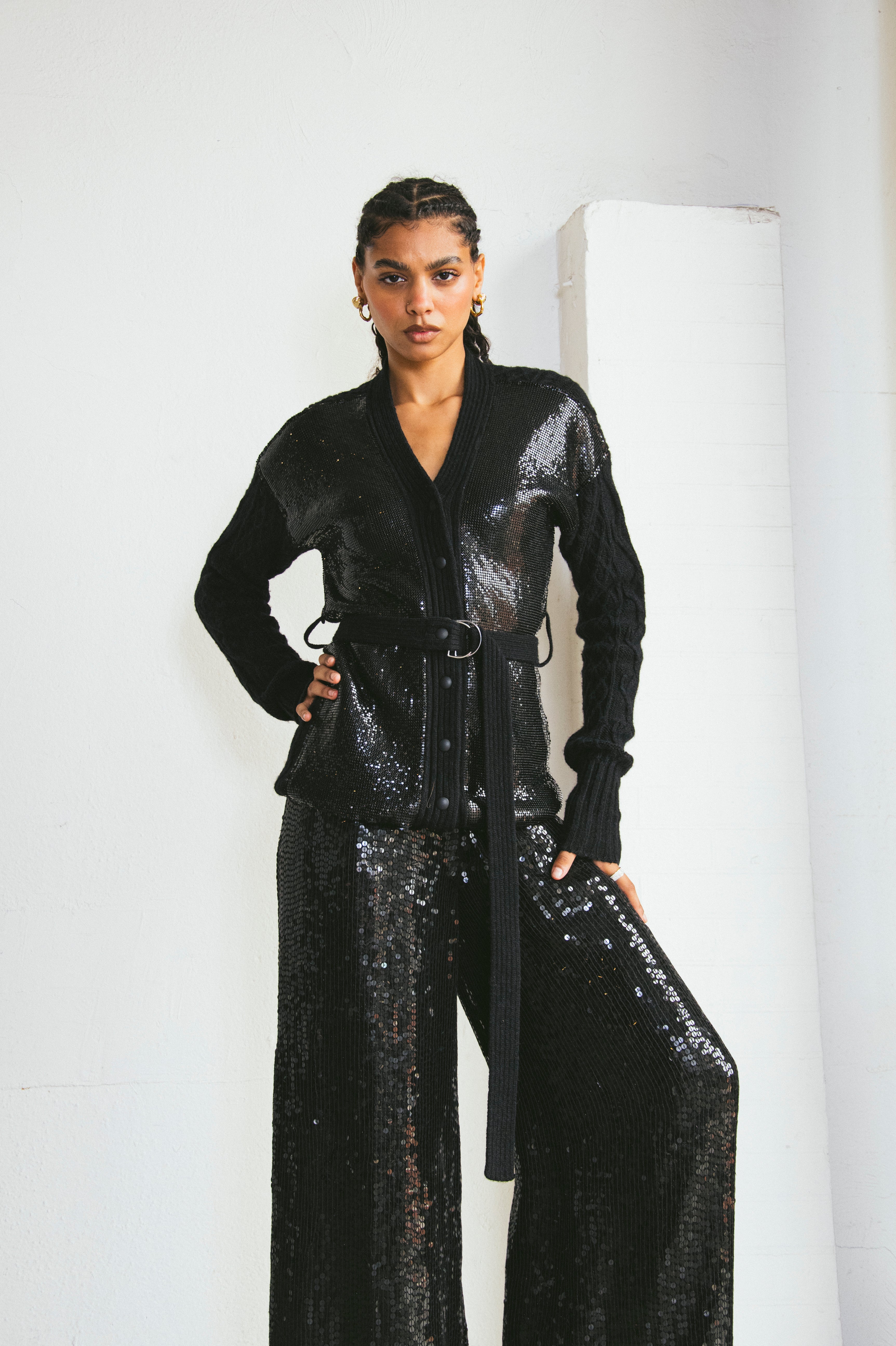 Jean Paul Gaultier Chainmail Panel Cardigan