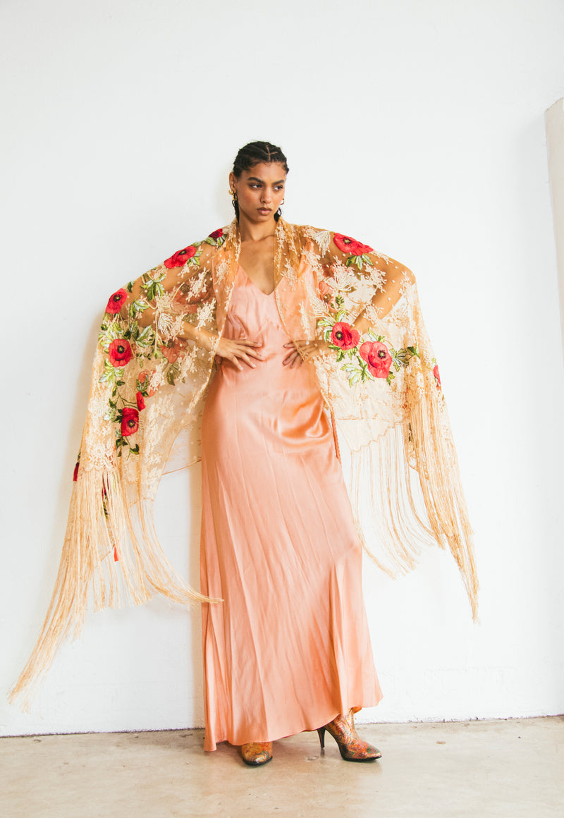 1930s Blush Silk Slip Dress Dress arcadeshops.com