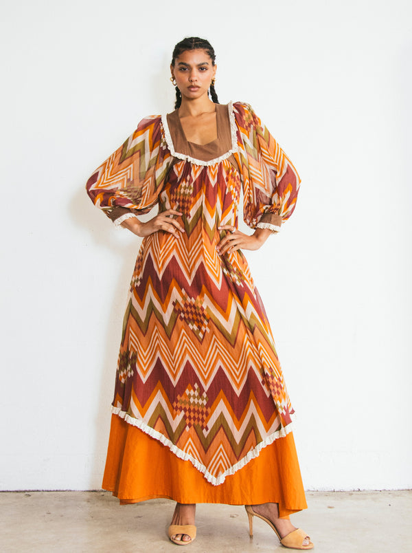 Gina Fratini Printed Prairie Dress Dress arcadeshops.com
