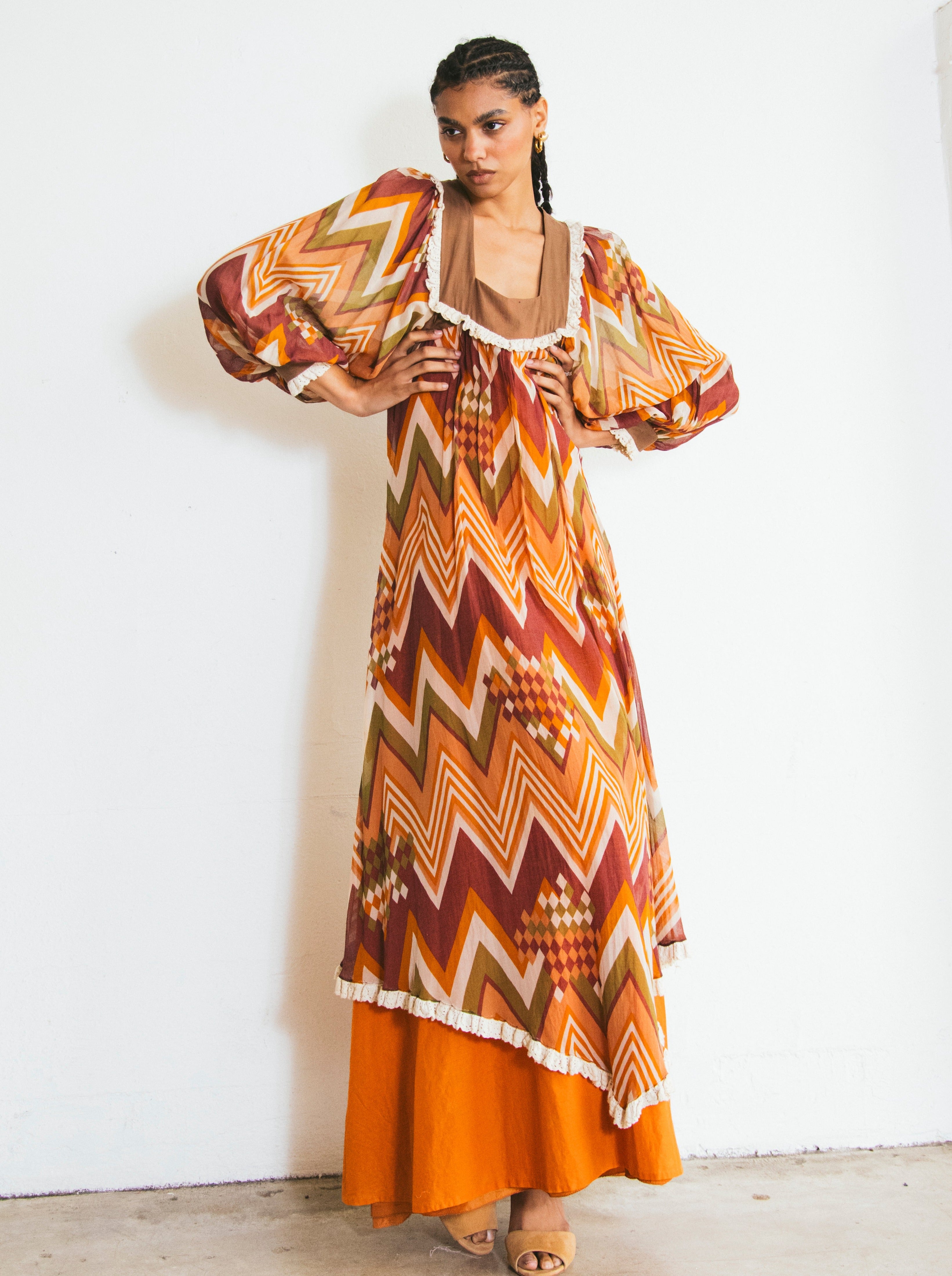 Gina Fratini Printed Prairie Dress