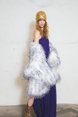 Speckled Marabou Feather Coat Jacket arcadeshops.com