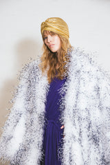 Speckled Marabou Feather Coat Jacket arcadeshops.com