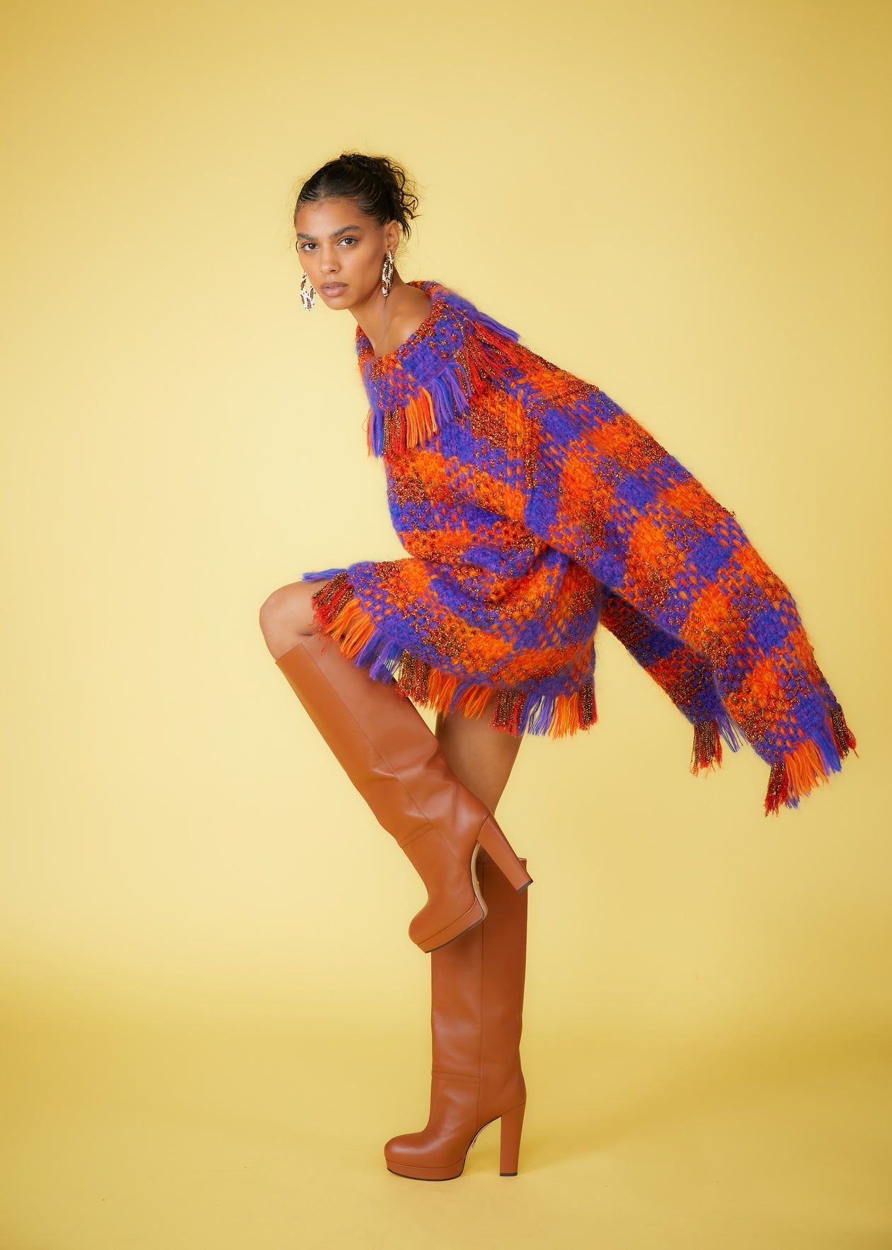 1991 Yves Saint Laurent Chunky Knit Sweater Dress