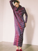 Issey Miyake Purple Iridescent Pleated Dress