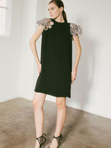 Louis Vuitton Sequin Sleeved Little Black Dress