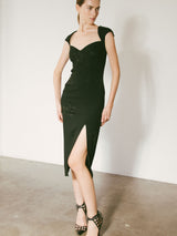 John Galliano Silk Brocade Fitted Sheath Dress