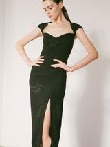 John Galliano Silk Brocade Fitted Sheath Dress