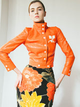 1960s Courreges Orange Vinyl Jacket