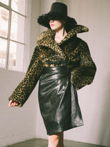 Alaia Leather Wrap Skirt