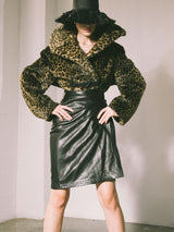 1991 Alaia Leopard Faux Fur Jacket