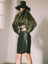 Alaia Leather Wrap Skirt