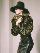 1991 Alaia Leopard Faux Fur Jacket