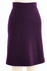 Alaia Aubergine Wool Skirt Bottom arcadeshops.com