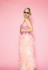 Gianfranco Ferre Pink Brocade Bustier Top Top arcadeshops.com