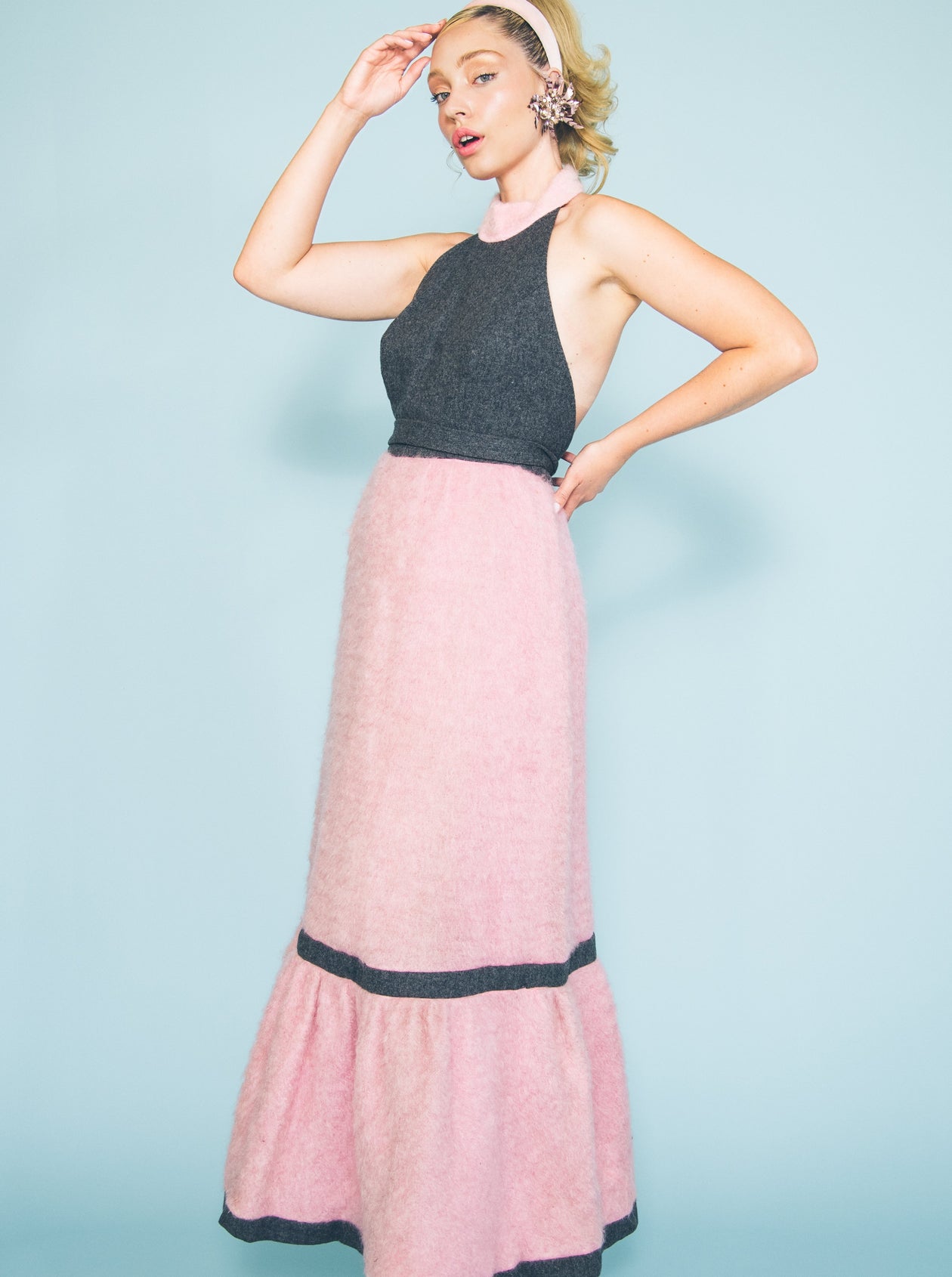 Mohair Knit Halter Dress