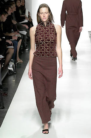 2001 Yeohlee Burnout Velvet Mockneck Tank