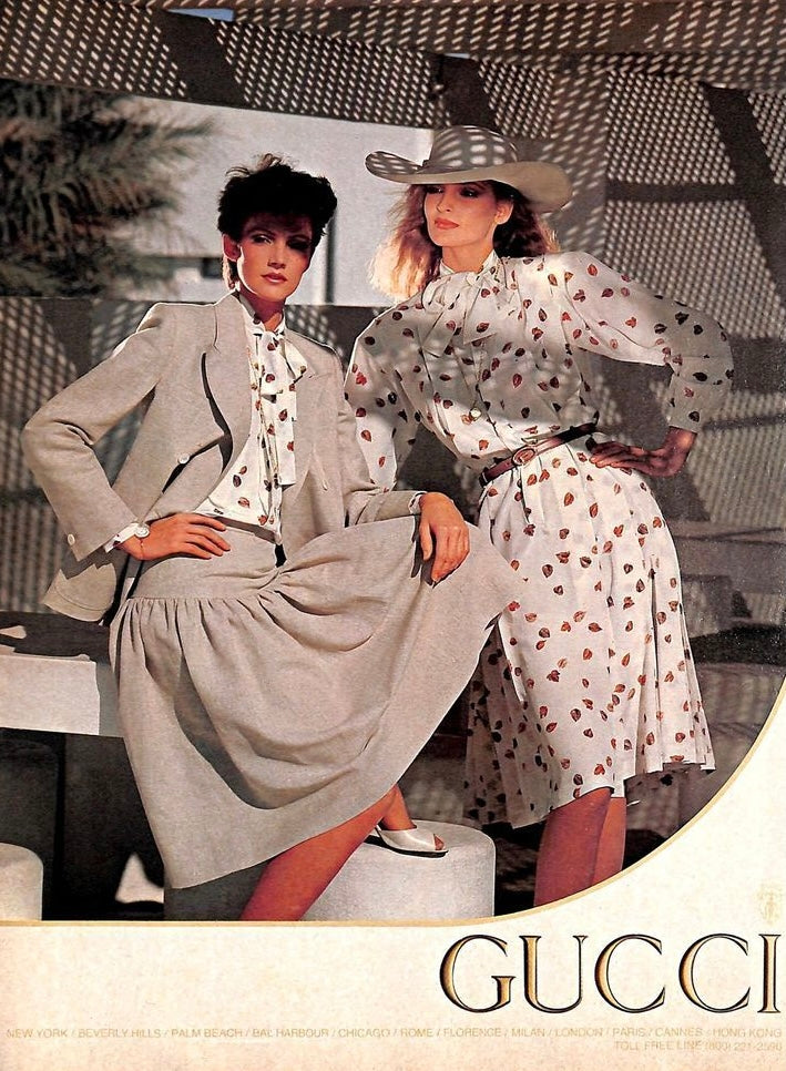1981 Gucci Leaf Print Shirt Dress Dress arcadeshops.com