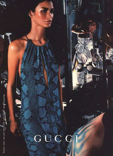 2000 Gucci Beaded Python Mini Dress