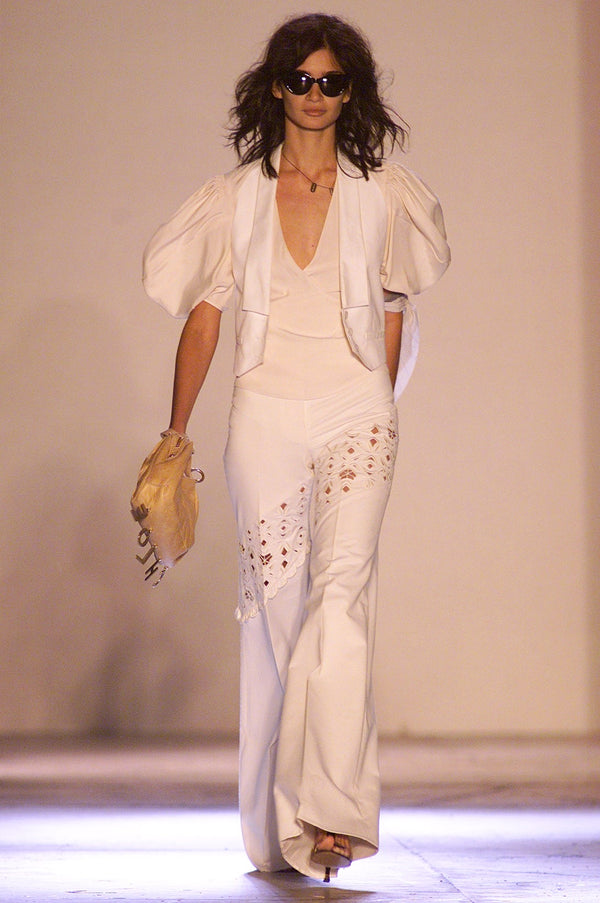 2002 Chloe Ivory Eyelet Flares Bottom arcadeshops.com