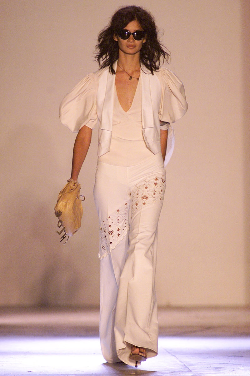 2002 Chloe Ivory Eyelet Flares Bottom arcadeshops.com