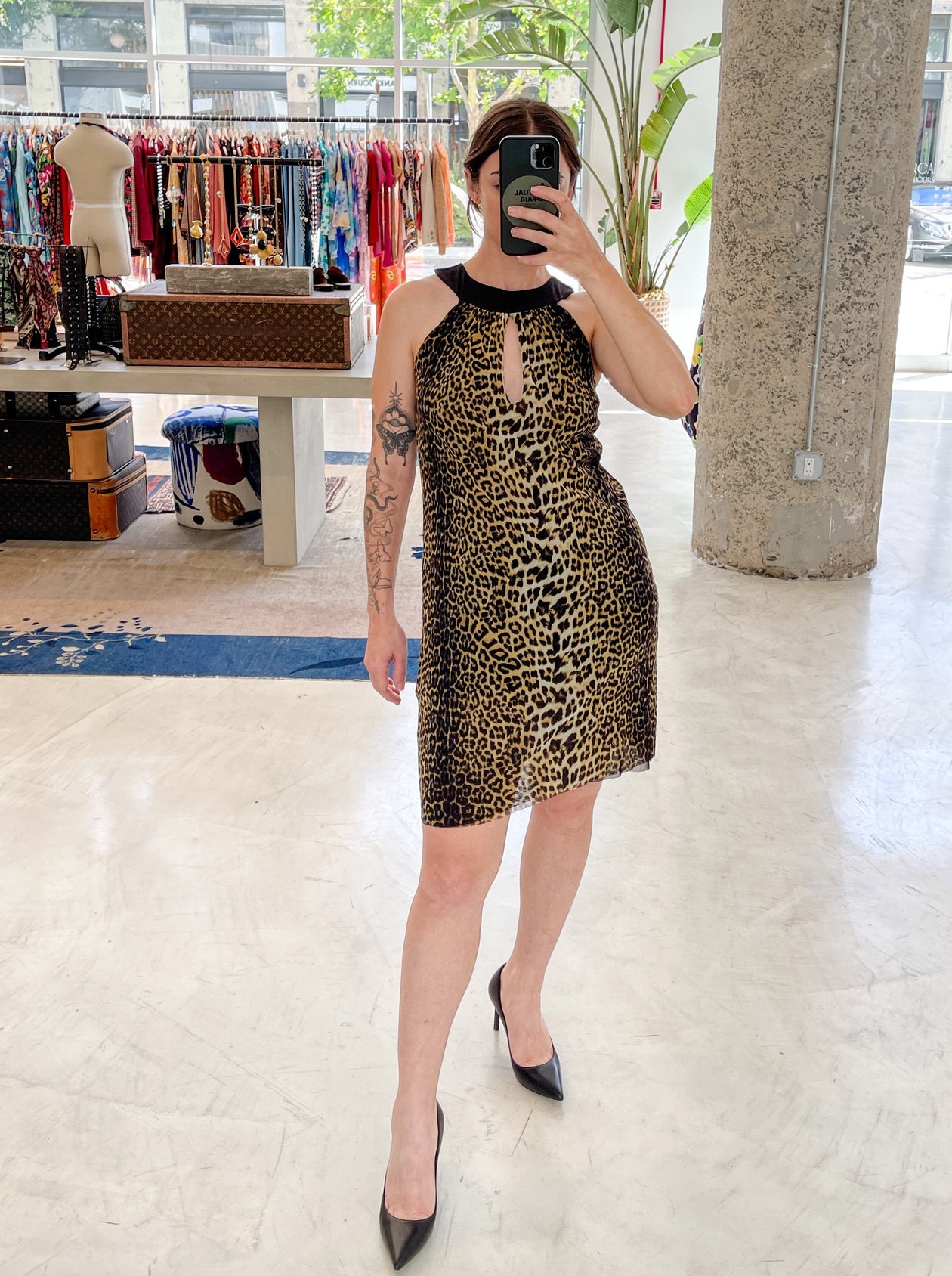 Jean Paul Gaultier Leopard Printed Mini Dress