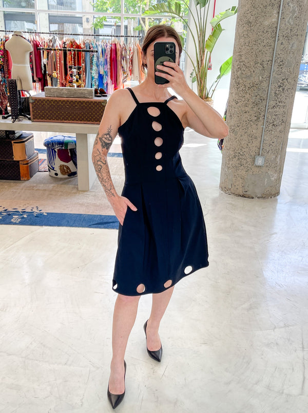 Karl Lagerfeld Geometric Cut Out Tank Dress Dress arcadeshops.com