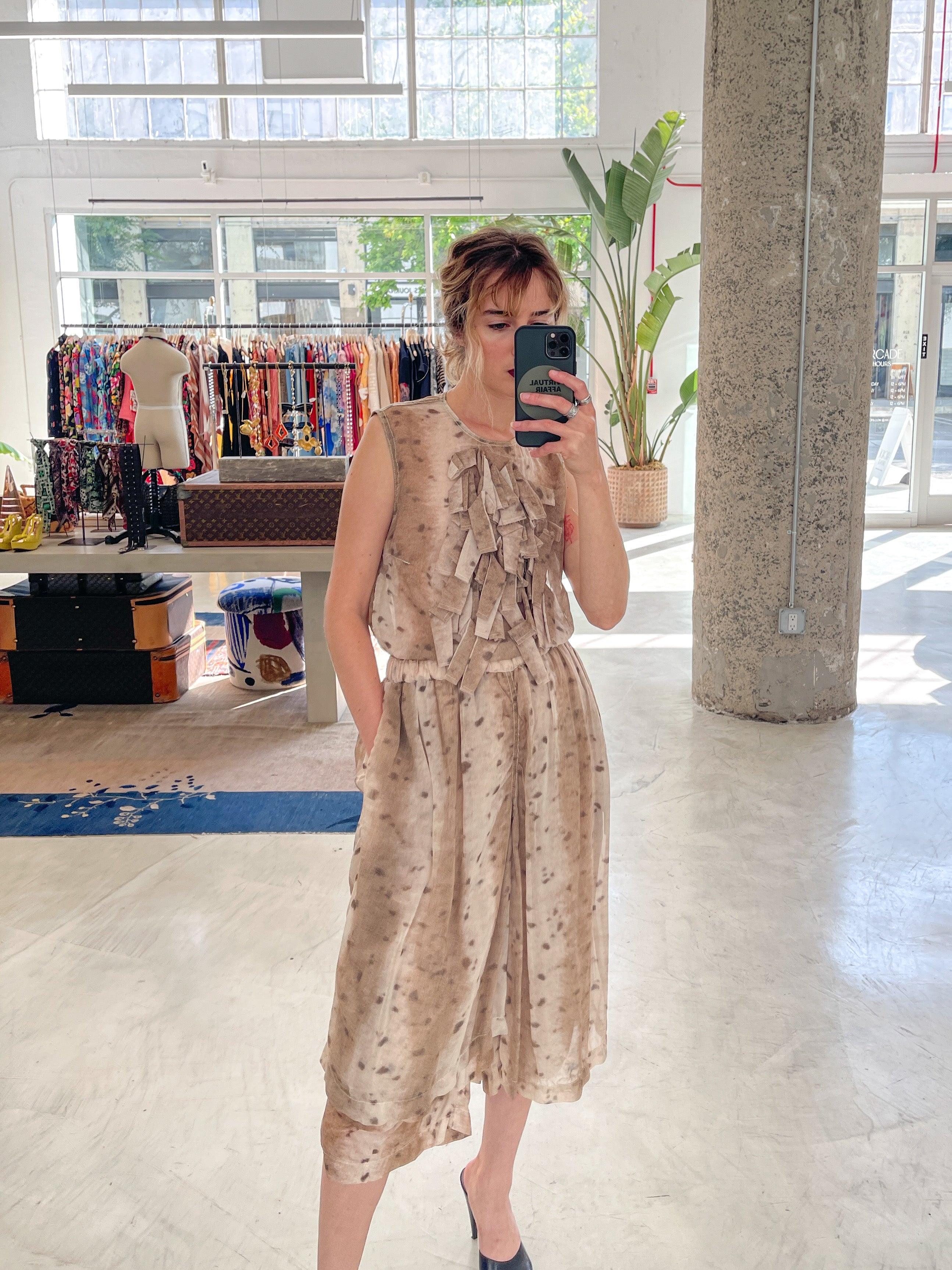 Comme des Garcons Leopard Printed Chiffon Ensemble