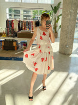 Valentino Tulip Printed Silk Skirt Ensemble Suit arcadeshops.com