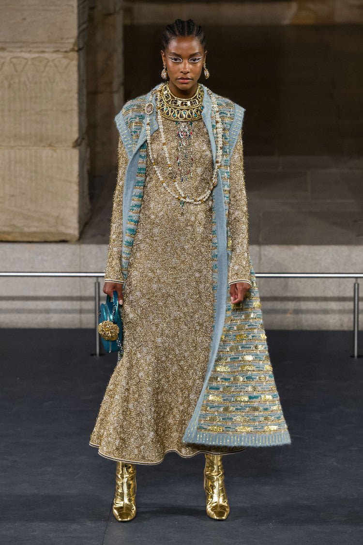 2019 Chanel Egyptian Collection Knit Sleeveless Duster