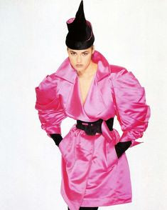 Claude Montana Pink Satin Bubble Coat Jacket arcadeshops.com